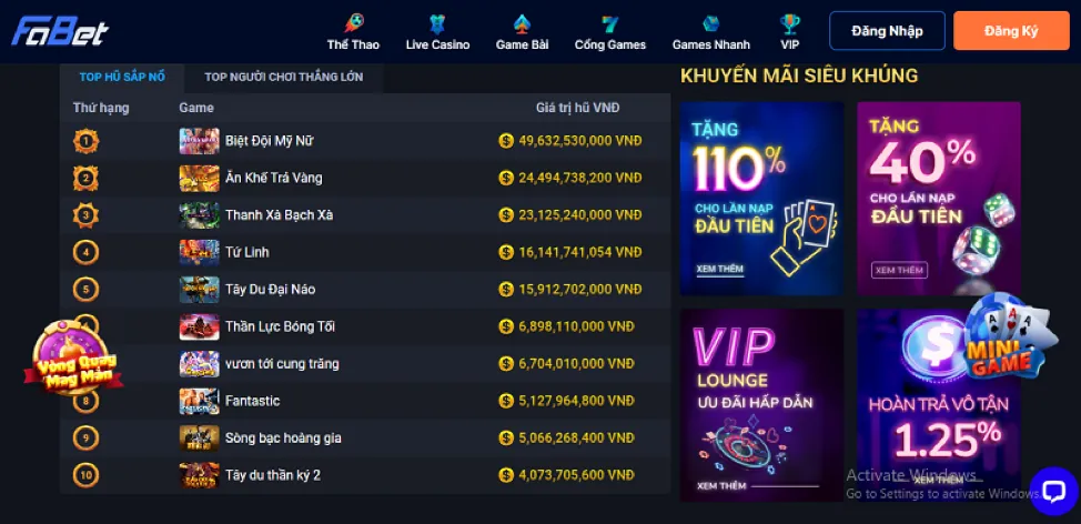Đa dạng trò chơi cá cược trên ứng dụng Q88 Login